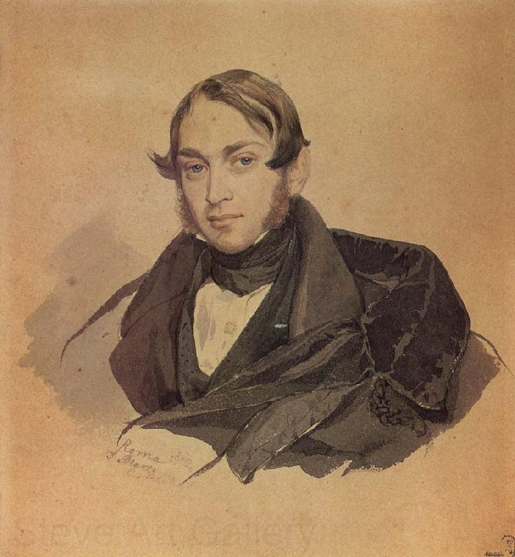 Karl Briullov Portrait of Sergei Sobolevsky